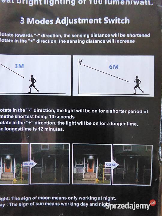 Naświetlacz zewnętrzny LED z czujnikiem ruchu