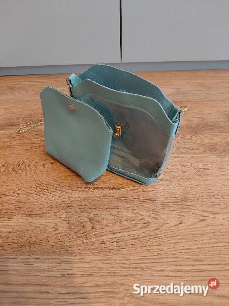 Mała torebka damska listonoszka turkusowa z Warszawa