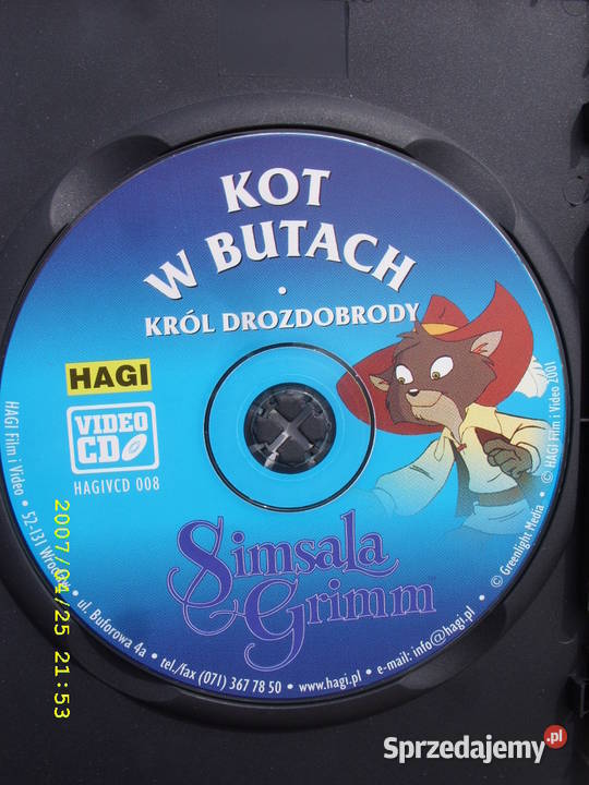 bajki N vcd KRECIK KOPCIUSZEK KOT W BUTACH3 CD Wołów