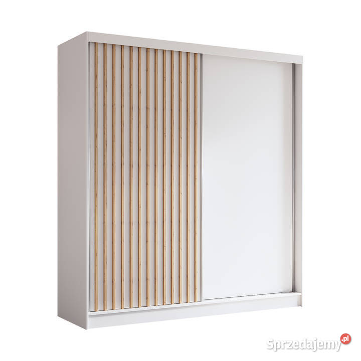 Duża szafa sypialniana 200 z lamelami 200cm Sosnowiec