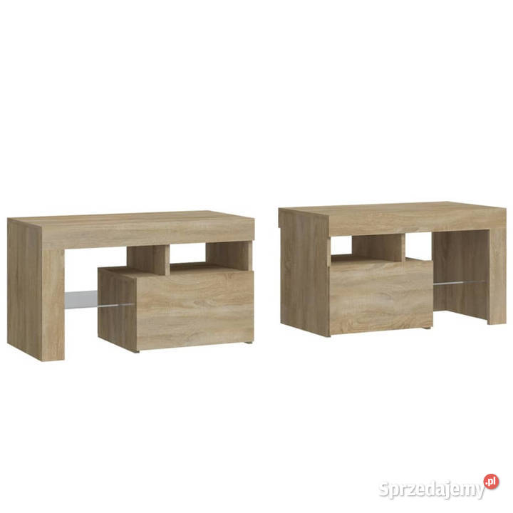 Szafki z oświetleniem LED 2 dąb sonoma 70x365x40 Warszawa