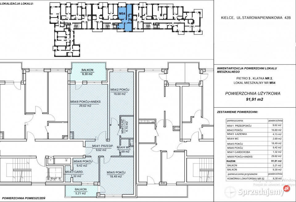 sprzedaży mieszkania Kielce 9191m2 4pok