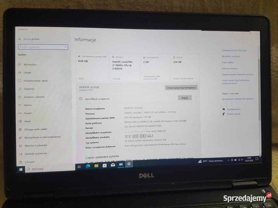 Dell E5550 i75600U Opole