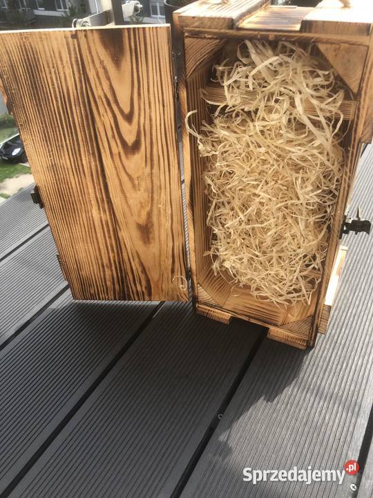 Drewniana skrzynka na wino prezent dekoracja Pozostałe Poznań sprzedam