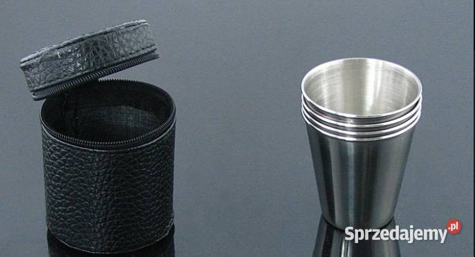 Średnie Srebrne Kieliszki 80ml Turystyczne ze