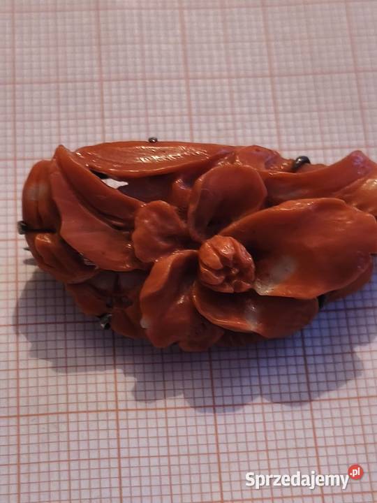 Broszka koral antyk Białystok