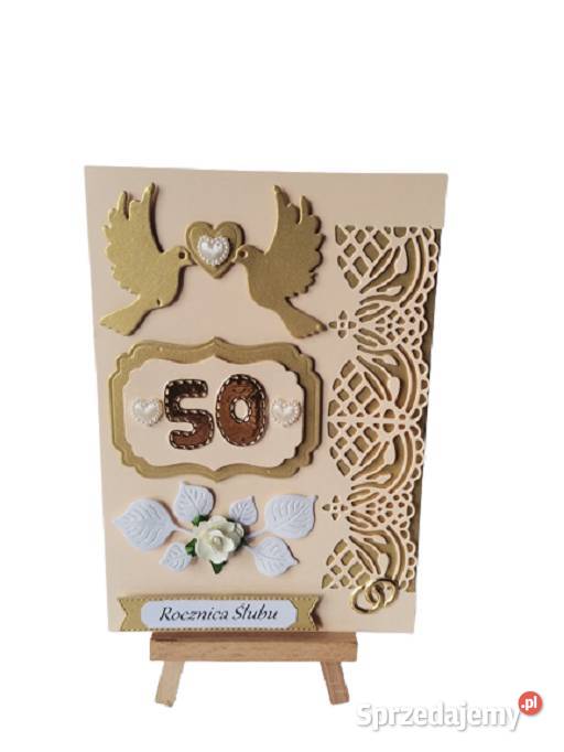 Kartki Pamiątka 50 Lecie Ślubu Gołębie Łączone W