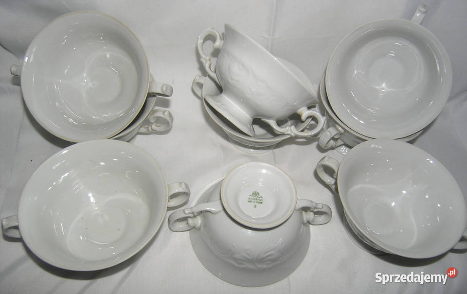 bulionówki Fryderyka porcelana białeJSzD Bartków
