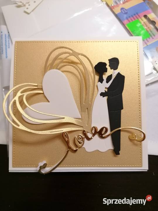 Kartka sztalugowa w pudełku ręcznie wykonana Strzebiń