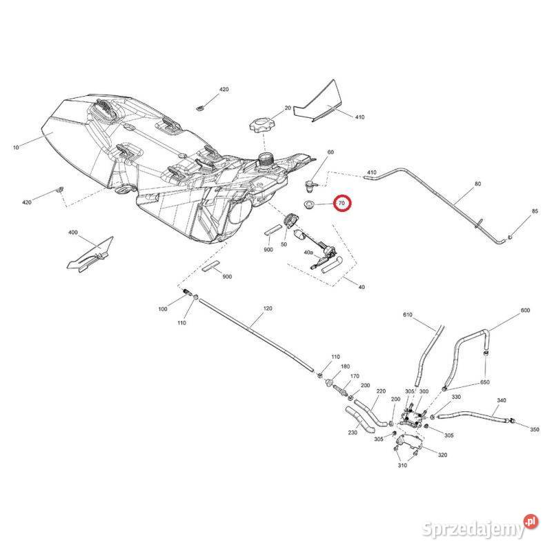 Tulejka odpowietrzenia baku do skutera śnieżnego Nowy Sącz