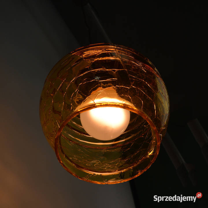 Modernistyczna lampa wisząca Polska lata 702 przezroczysty mazowieckie Warszawa sprzedam