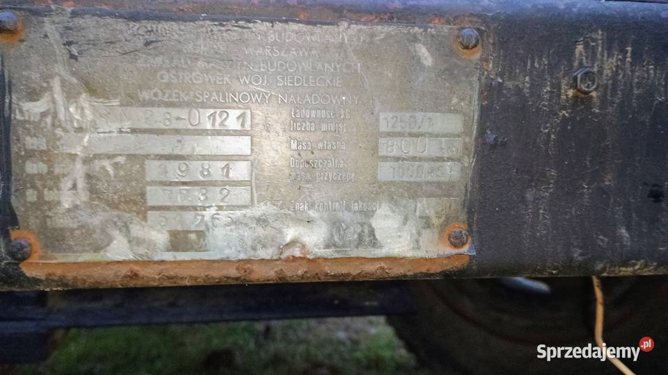 Wozidlo budowlane Karolinkakolebka Rok produkcji 1981 sprzedam
