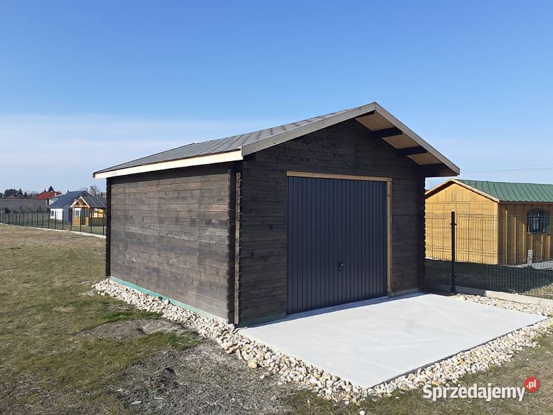 Garaż 2 z balika drewniany 45x45 Brama garażowa Parzymiechy sprzedam