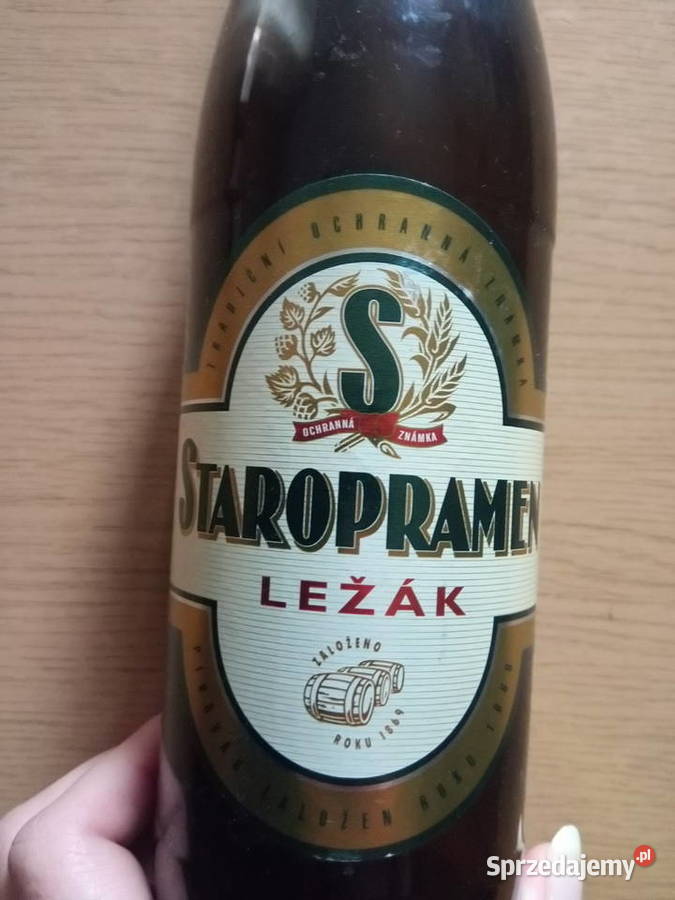 Butelka piwie Staropramen Lezak ok 2005 roku Birofilistyka Dąbrowa Górnicza sprzedam