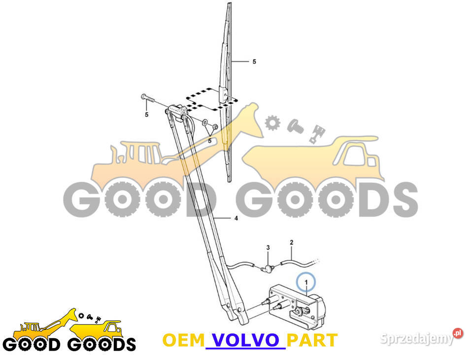 VOLVO SILNIK WYCIERACZKI PRZEDNIEJ SZYBY 24V mazowieckie Władysławów