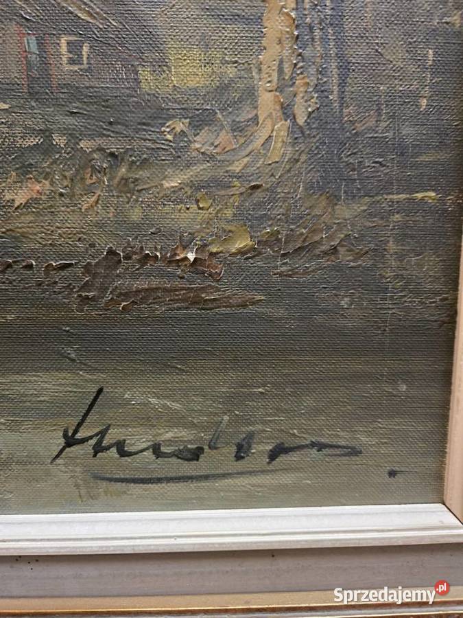 Obraz na Płótnie w Złotej ramie pejzaż Kalisz Obrazki i obrazy