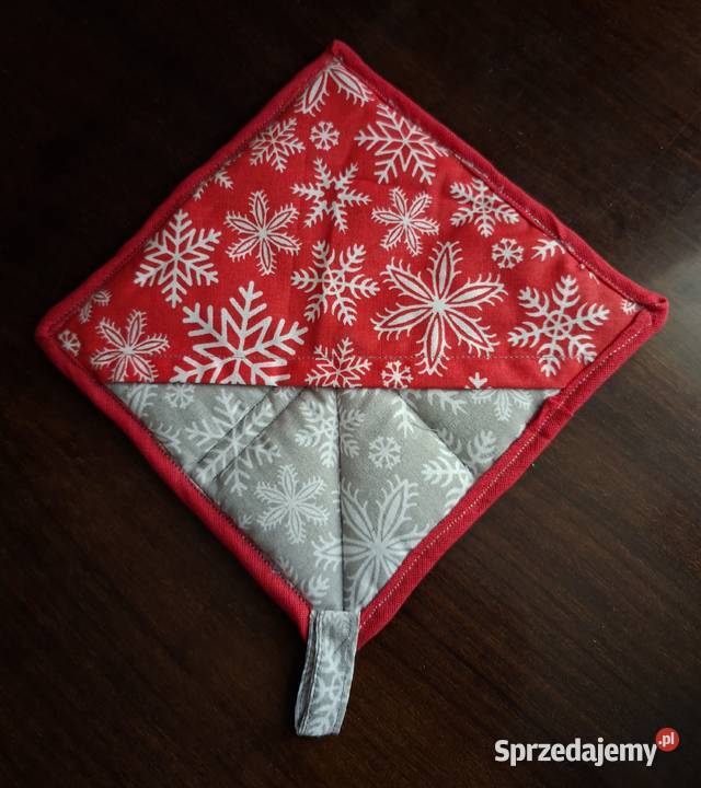 Podkładka pod talerz patchwork haftowany Mikołaj wielokolorowy