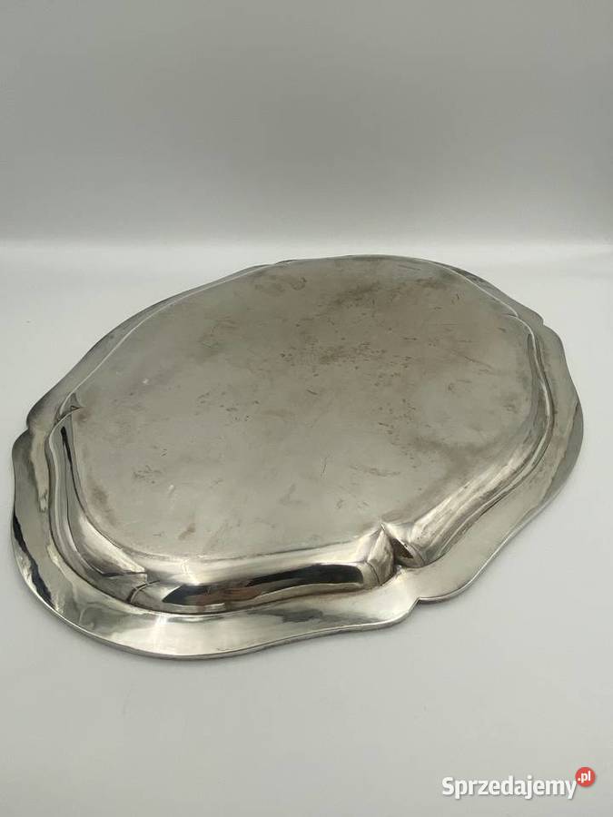 Duża owalna taca ze srebra pr 800 49 x 37 Poznań sprzedam
