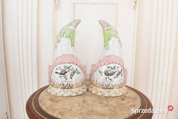 Dwie Porcelanowe Donice Wazony Konsole na Ścianę Kraków