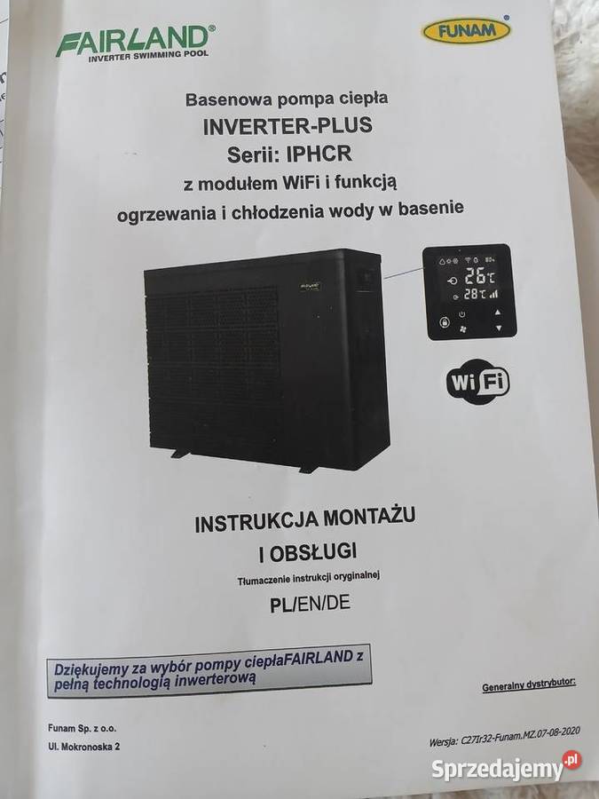Fairland Pompa ciepła inverter Plus 65kw Suszec