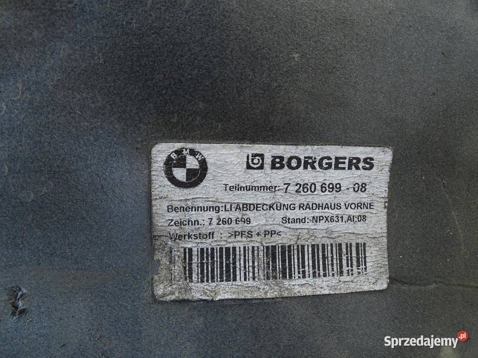NADKOLE LEWE LEWY PRZÓD PRZEDNIE BMW F30 F31