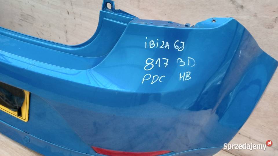 SEAT IBIZA 6J HB 3D ZDERZAK TYŁ LZ5F PDC wielkopolskie