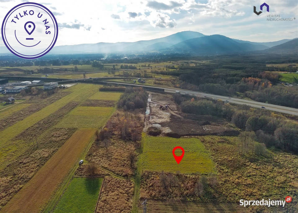 sprzedaży działki 1719m2 Wilkowice 32m śląskie