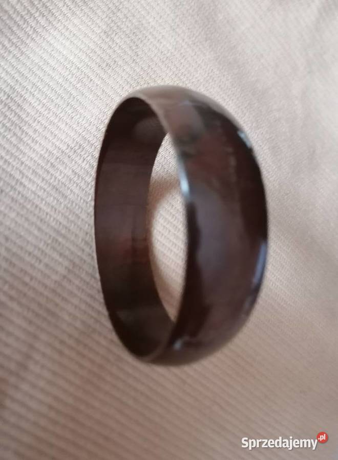 Bransoletka plastikowa brązowagładka