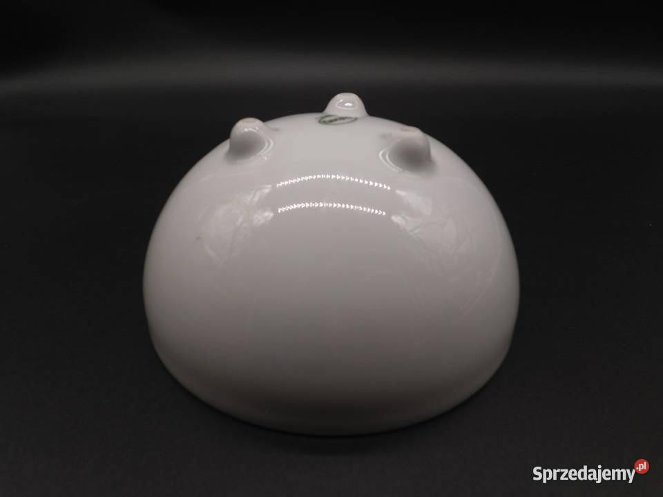 Biała porcelanowa miska na trzech nogach firmy Raszków sprzedam