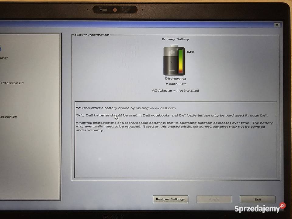 Laptop Dell 5400 i5 8gen 8GB dysk m2 256GB Intel Core i5 małopolskie Kraków