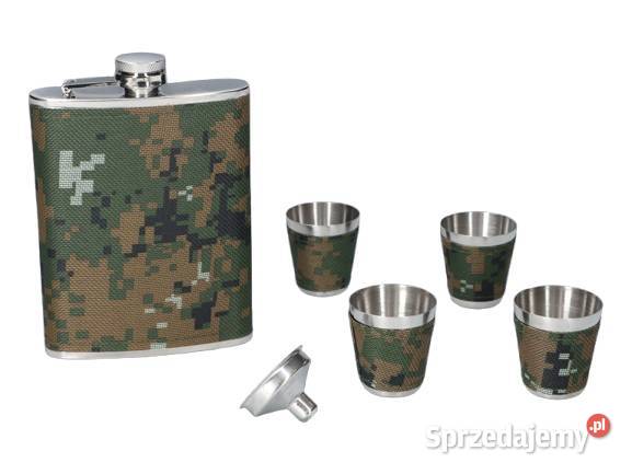 Zestaw Prezentowy Piersiówka 4 Kieliszki Obszyte Pozostałe Ostrowy nad Okszą