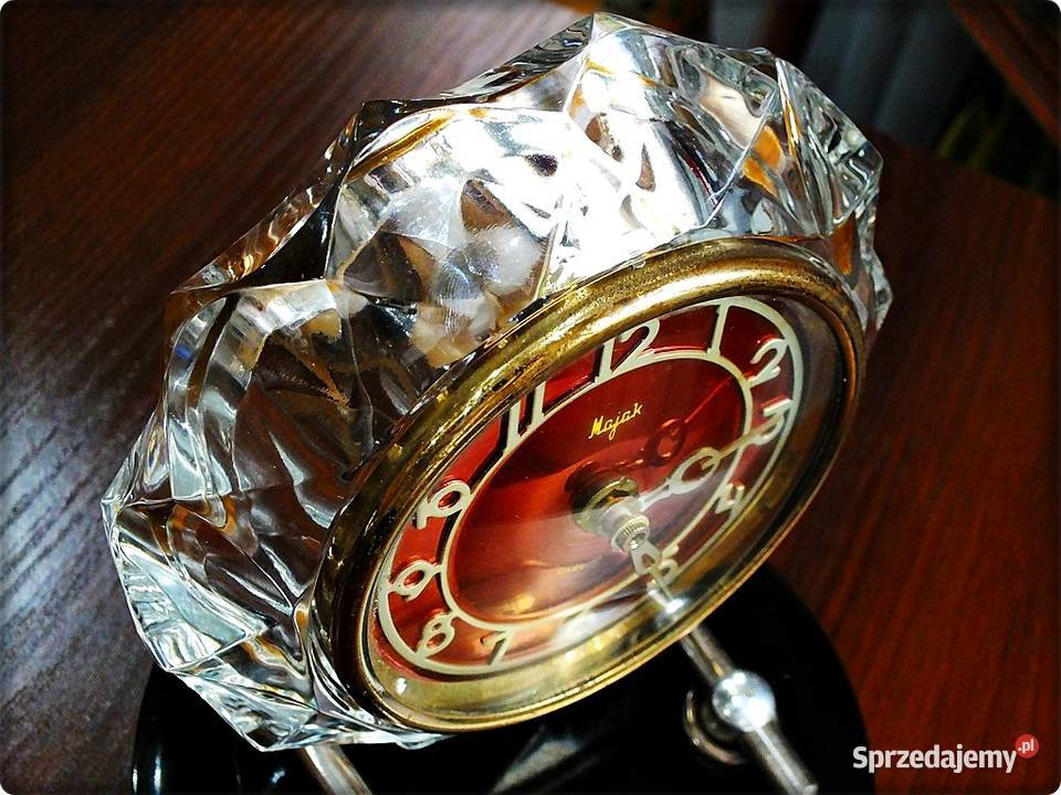 Zegar kryształowy Majak radziecka elegancja lat Żary sprzedam