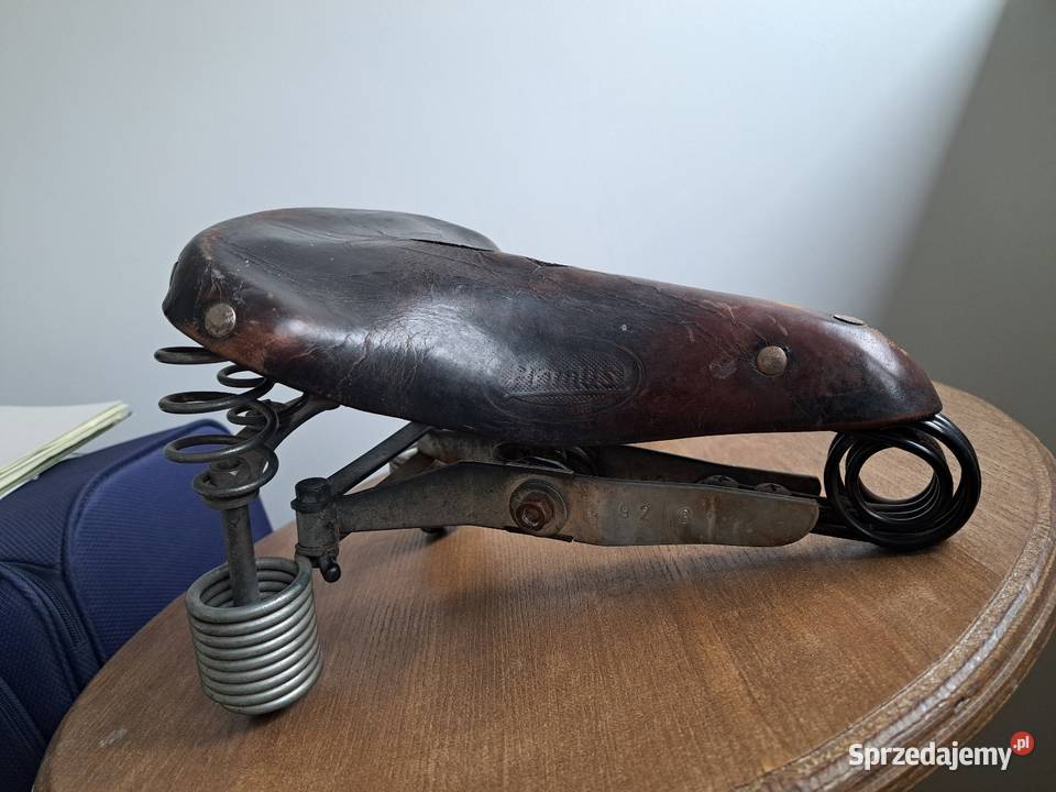 Stare skórzane siodełko rowerowe Primus Jasin