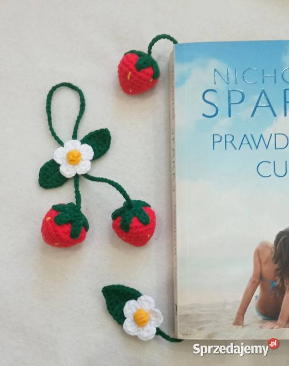 Truskawki wykonane na szydełku łódzkie Łask