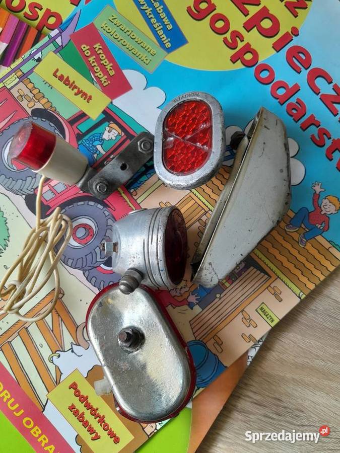 Tylne lampy lampki rowerowe z prl Sport i Wypoczynek Ozorków