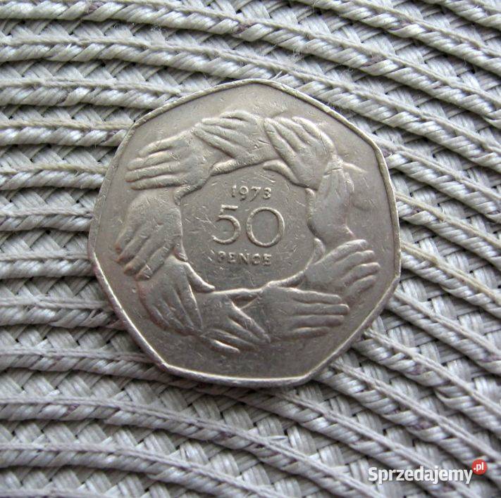 Wielka Brytania 50 Pensów 1973r Wstąpienie do Kalisz