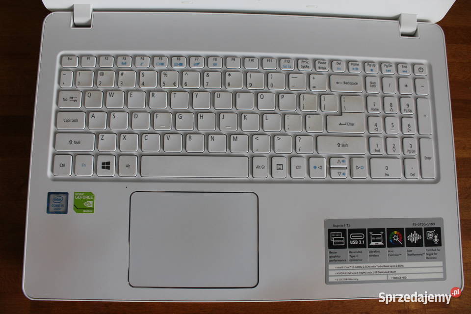 ACER Aspire F5573G57AS biały matowa Ostrów Wielkopolski