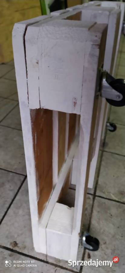 stolik stół z palety euro na kółkach biały Pozostałe Poznań