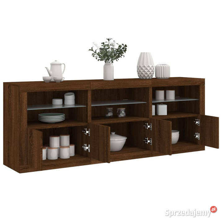 Szafka z oświetleniem LED brązowy dąb 1815x37x67 Warszawa
