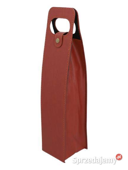 Brązowa Torba na Wino ze Skóry Ekologicznej 405 Ostrowy nad Okszą