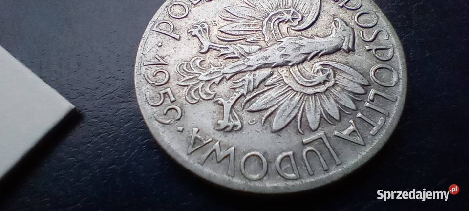 Stare monety 5 złotych 1959 destrukt PRL Polska