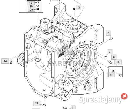 John Deere 6195R Obudowa środkowa centralna