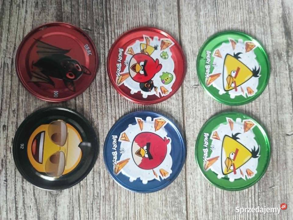 Zestaw 84 krążków tazos żetony Angry Birds Leżajsk