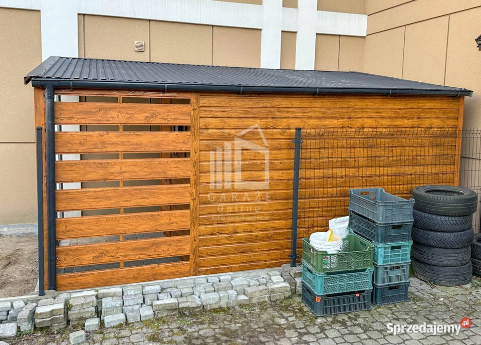 Schowek domek ogrodowy 25x4m wiata 15 m drzwi Architektura ogrodowa