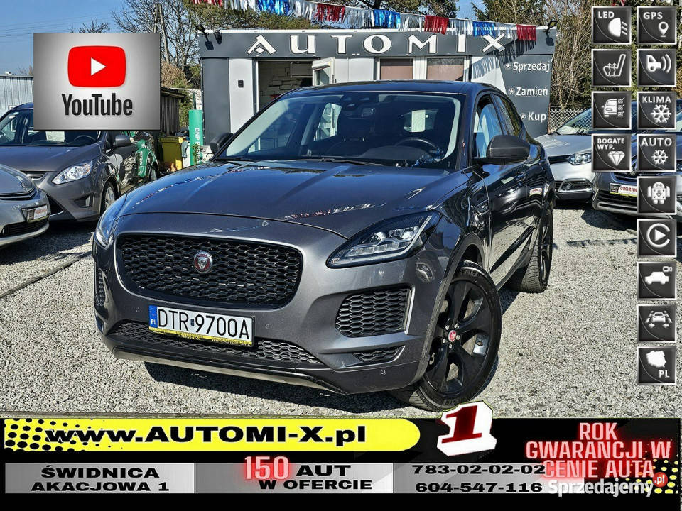 Jaguar EPace 20 HSE150ManualBezkluczykowyZadbany kurtyny powietrzne Jaguar Świdnica
