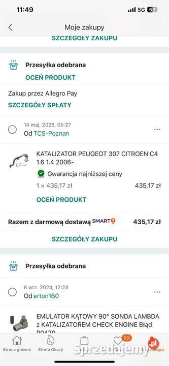 Cabrio peugeot 307 cc 16 gaz benzyna LPG 10 lat nieuszkodzony Częstochowa sprzedam