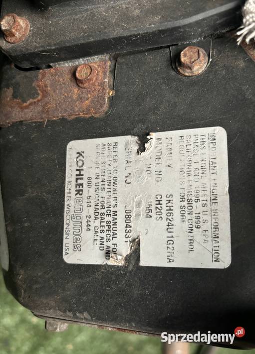 Silnik Kohler CH 20 do rębaka zacieraczki 29 mm Kłobuck sprzedam