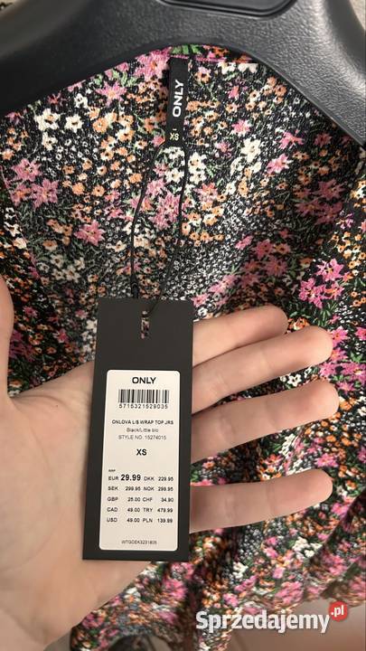Nowa bluzka kopertowa ONLY w kwiaty peplum boho Bluzki i koszule Szczecin