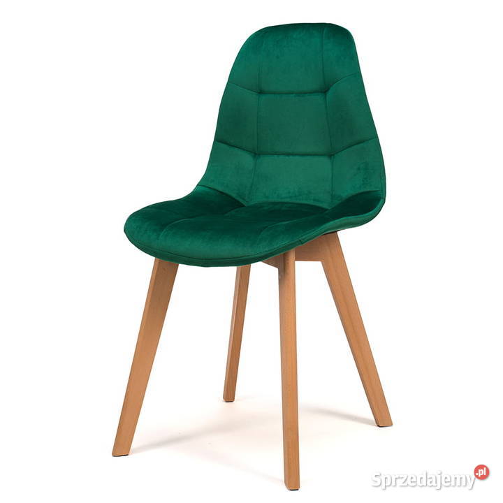 Krzesło Tapicerowane Vegas Butelkowa Zieleń 47cm