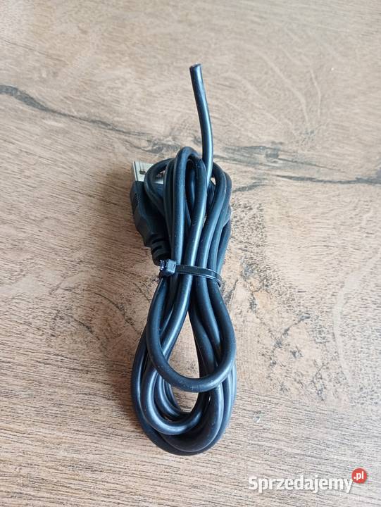 kabel przewód czarny z końcówką USB A długość